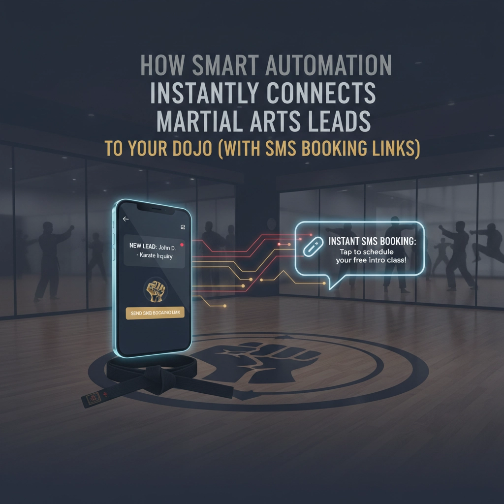 How Smart Automation Instantly Connects Martial Arts Leads to Your Dojo (with SMS Booking Links) - Martial Arts Studio Management Tips & Insights