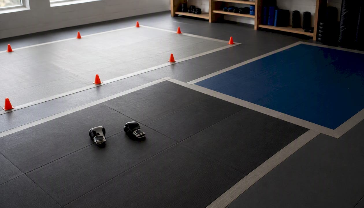 Dojo mat zones illustrating freeze, suspension, cancellation
