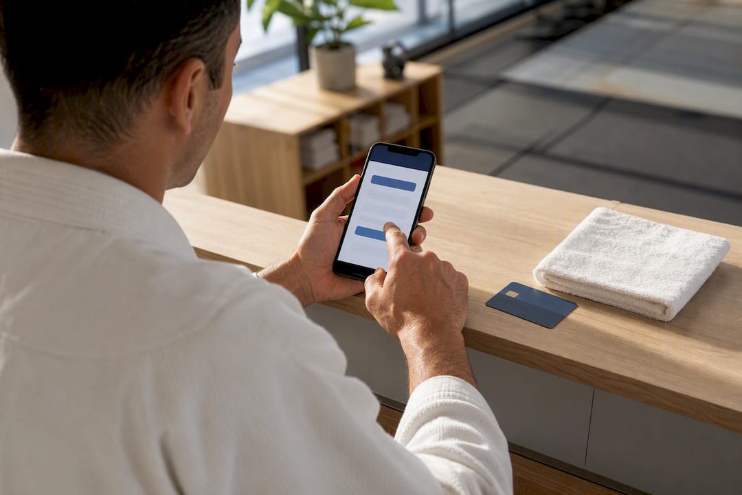 Member updating payment on phone