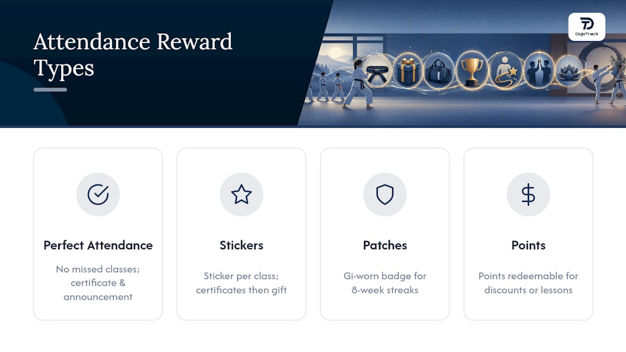Four attendance reward types by student age