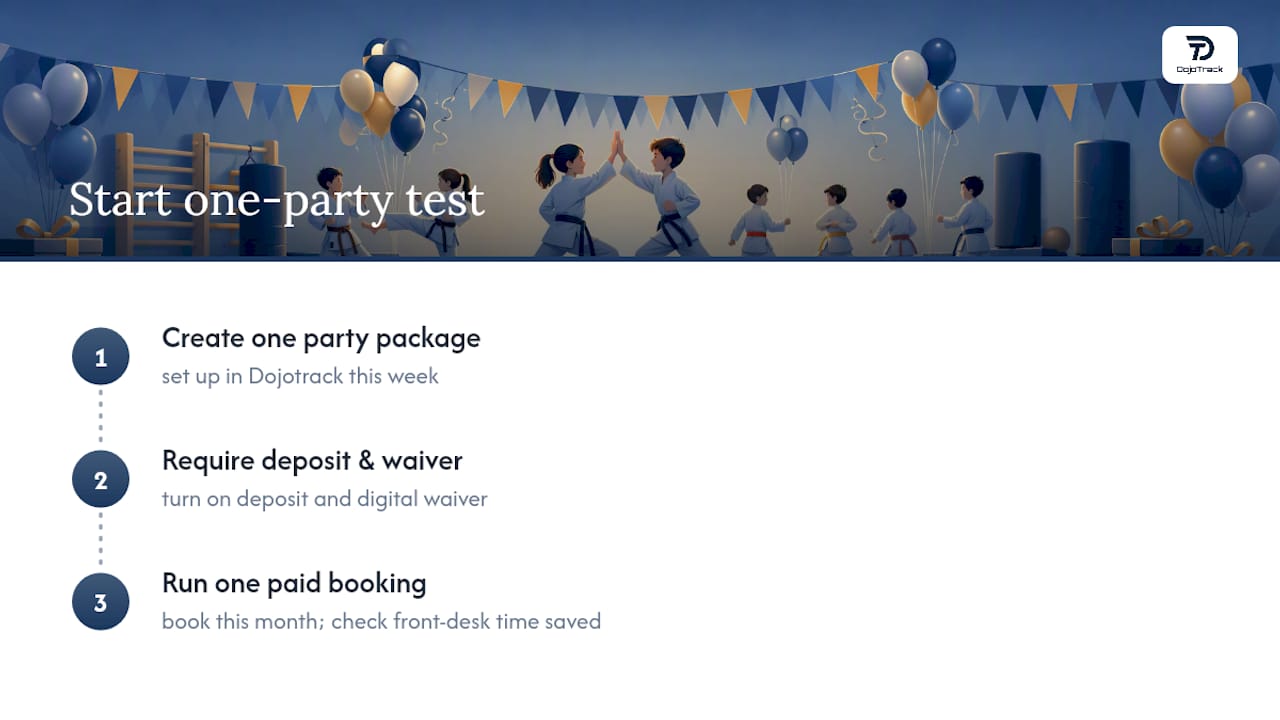 Run Your Party Bookings Through One System, Not Five — overview diagram