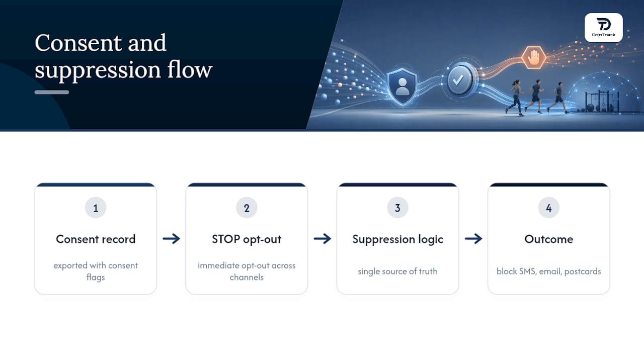 Cross-channel consent suppression workflow