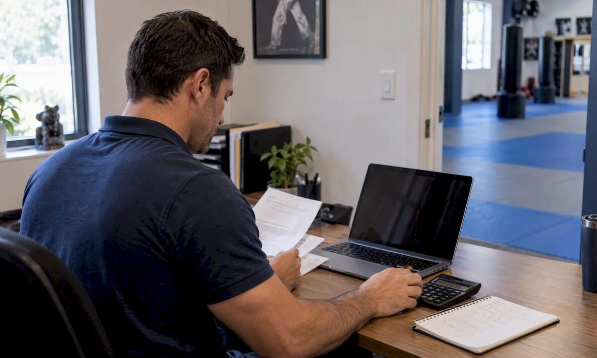 Studio owner checking a Stripe payout