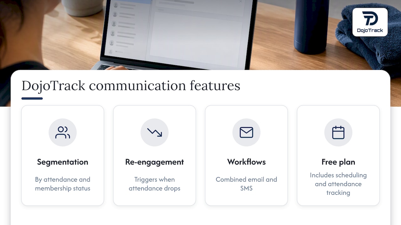 DojoTrack: an option to automate segmentation, retention, and member communications — overview diagram