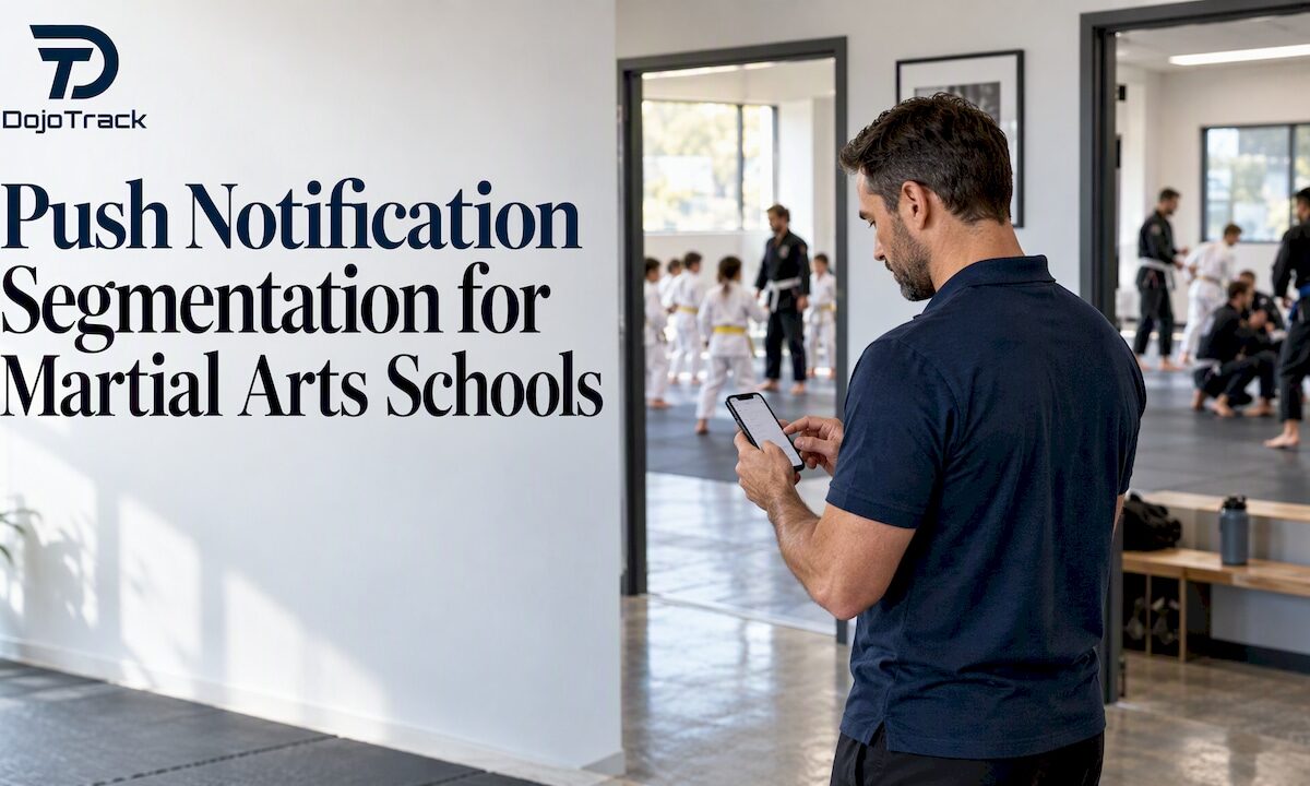 School owner choosing a class notification